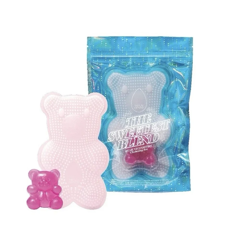Beauty blender The Sweetest Blend Bear Necessities 2pc Cleansing Set NEW LE